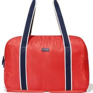 NEW RED PARAVEL FOLD UP TRAVEL BAG SUITCASE DUFFLE BAG ~ ZIPS CLOSED FOR TRAVEL!